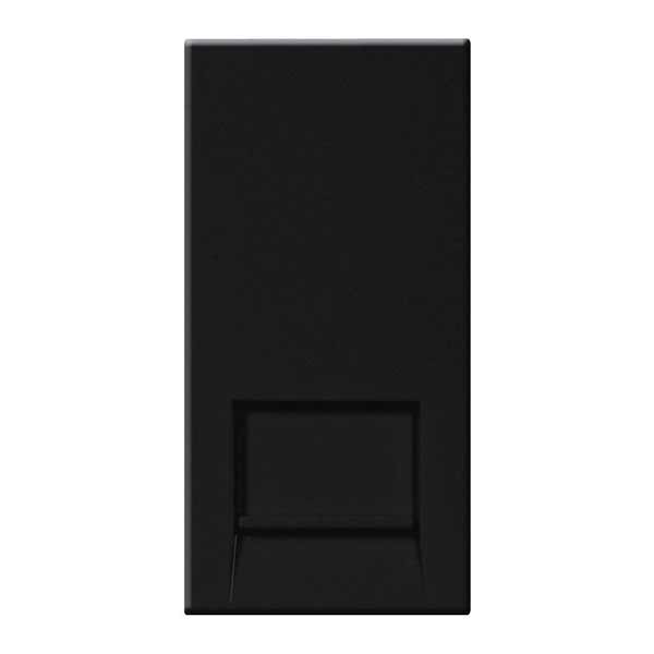 Euro Module Data RJ45 Cat5e IDC Connection 1 Module Black with Bespoke Brown Option Euro Module Data RJ45 Cat5e IDC Connection 1 Module Black with Bespoke Brown Option